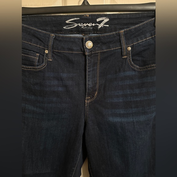 Seven7 Skinny Jeans Sleek Fit, Dark Blue, Size 14W, NWOT - Picture 2 of 7